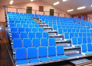 Quality Customized Retractable Indoor Bleachers Retractable Audience Seating Upholstered GYM wholesale