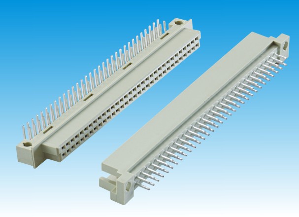 Female Header DIN 41612 Connector Three Row WIth Hook Right Angle Type