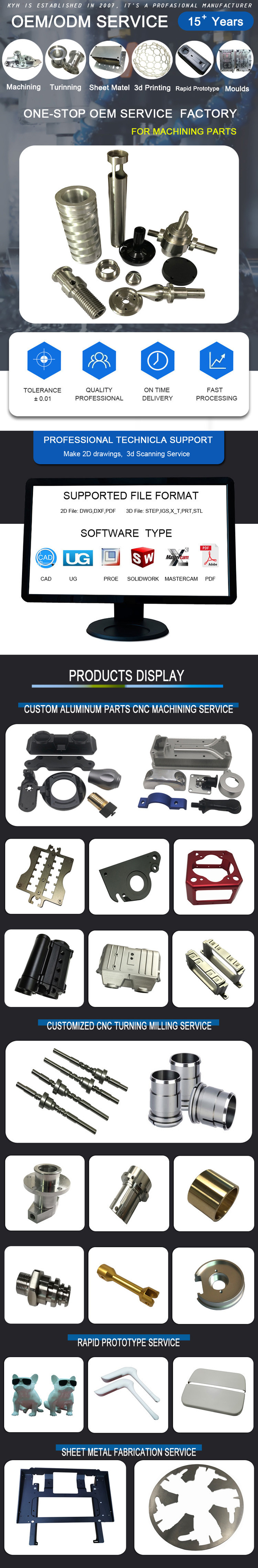 CNC Machining Aluminum Alloy Parts , Drilling CNC Machining Milling