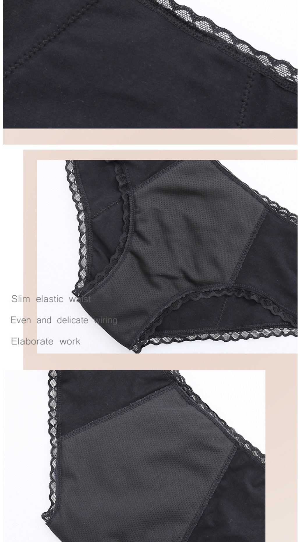 6x 3x 2xl Sexy Plus Size Period Underwear For Women 4 Layer Lace Full Protection