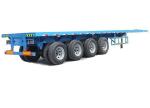 60 Ton 4 Axles Flat Bed Container Truck Trailer For Long Distance Transport