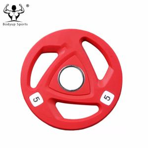 Quality Wholesale Tri-grip Rubber Coated Cast Iron Grip Weight Plates wholesale