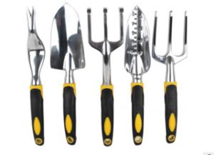 Quality Non Slip Handle Plant Trowel 5 Pieces Garden Hand Tool Set wholesale