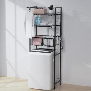 Quality Pull Out Expandable 3-Tier Laundry Room Shelf Over The Washing Machine Storage Rack Space Saver Shelving Units With Rod wholesale