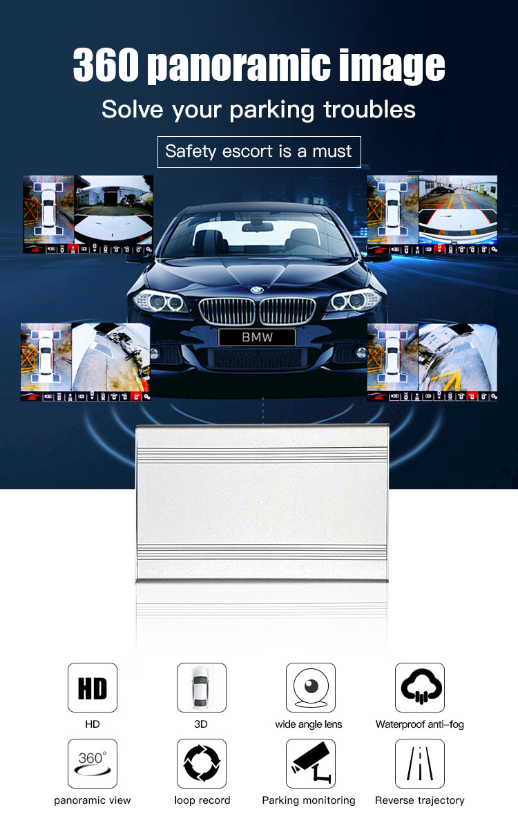 360 Degree Bird View System CVBS Waterproof Backup Camera For Boat Trailer