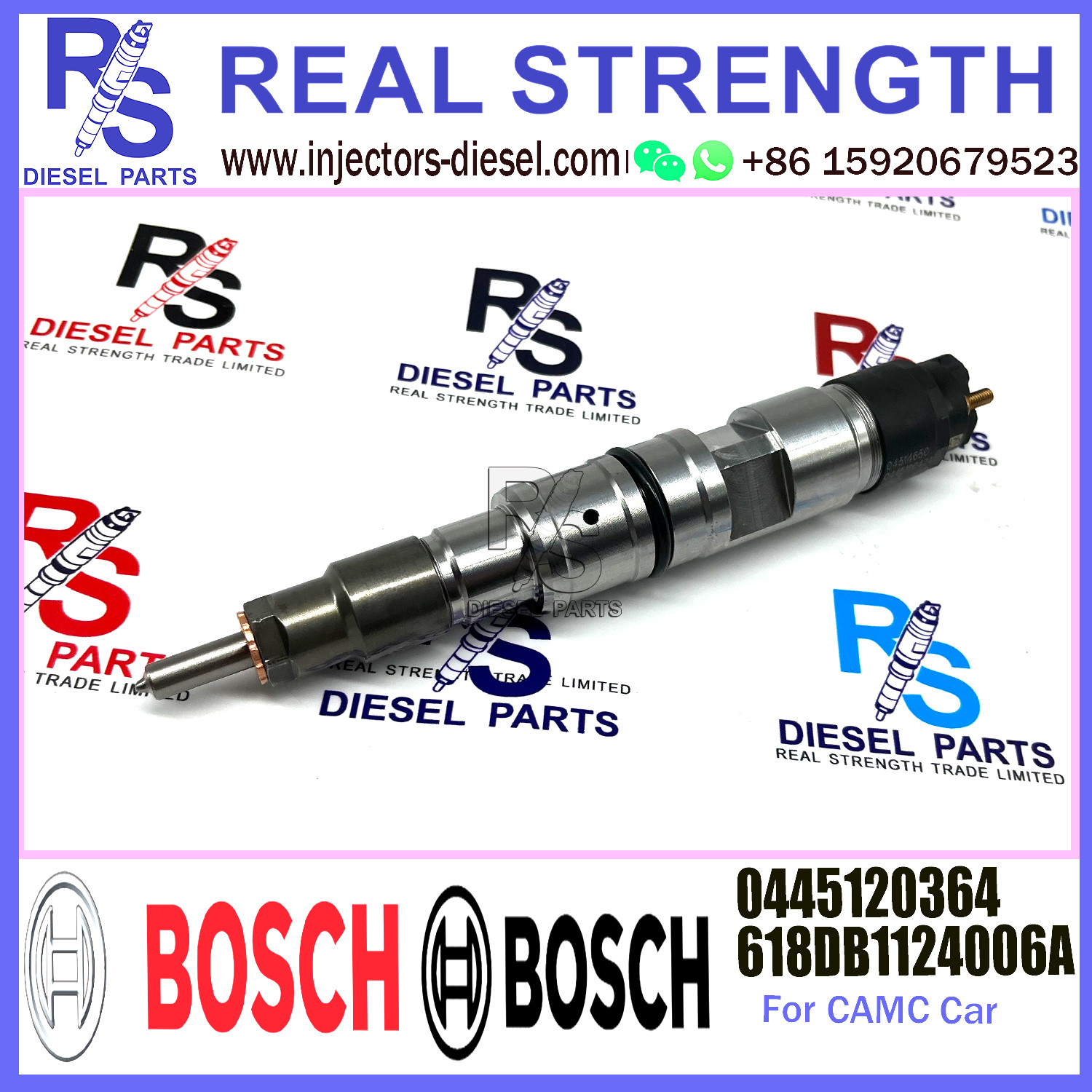 0433172405 BOSCH Diesel Injector DLLA147P2405 618DB1124006A 0445120364 For CAMC 10L