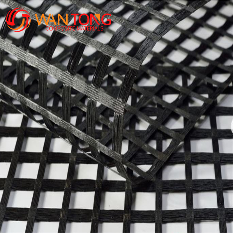 12.7*12.7mm 25.4*25.4mm Mesh Size Bitumen Coated Fiberglass Geogrid for Asphalt Road