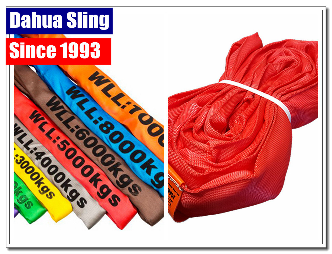 Single Ply Round Endless Sling Heavy Duty Recovery Straps With Logo Printed