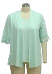 Custom Wholesale Casual Tops With Fake Two-Pieces Design For Middle Aged Women