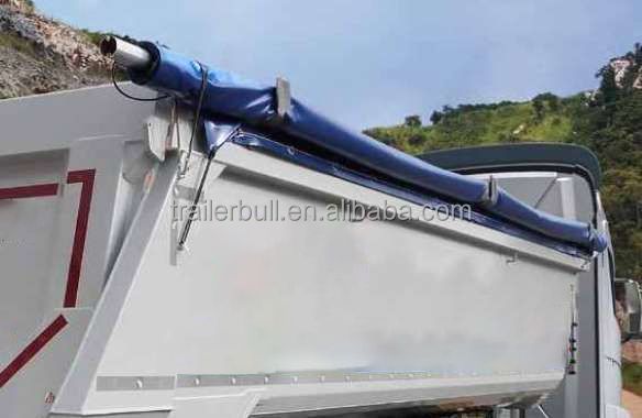 22 Cbm Solid Rounded Tipper Semi Trailer 2 Axles for Building Materials Truck Trailers