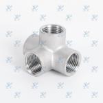 Stainless steel forged high-pressure pipe fittings, welded four-way stainless