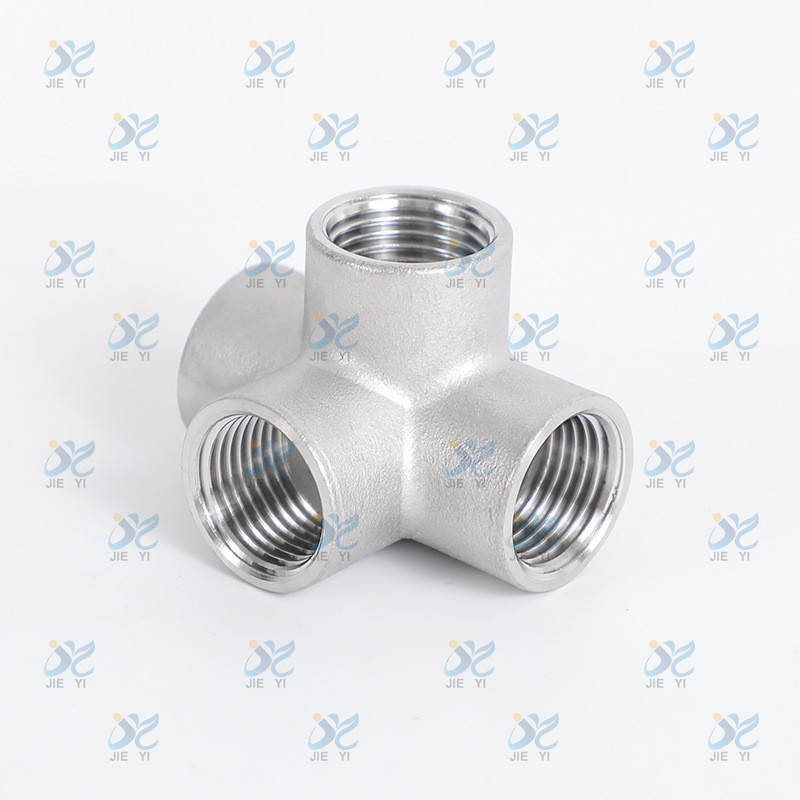 Stainless steel forged high-pressure pipe fittings, welded four-way stainless steel pipe fittings