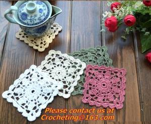 Quality Hand made crochet doily, table cloth, Different styles of different Placemat color custom wholesale