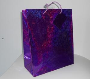 Quality holographic paper bag for shopping paper gift bag wholesale