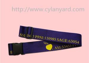 Quality Personalized printed luggage belt with detachable buckle, wholesale