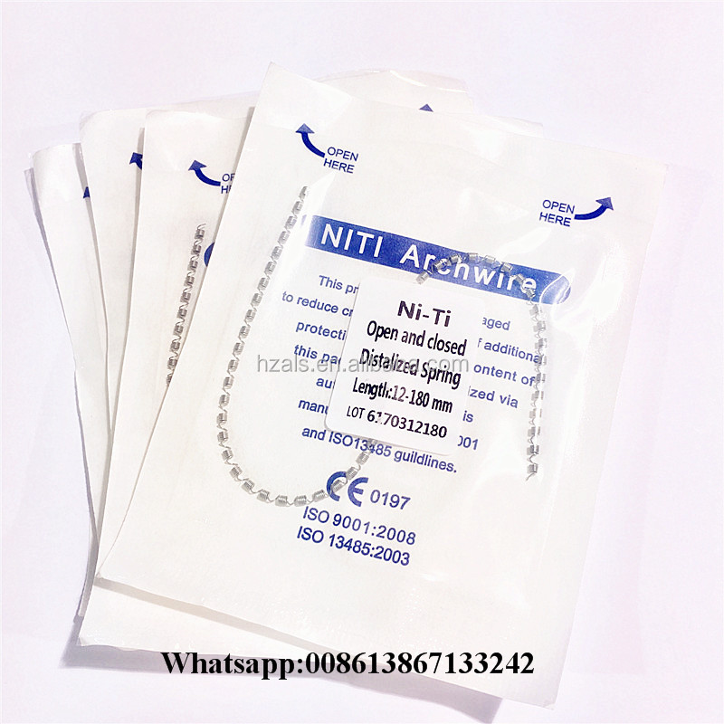 Orthodontic Materials NiTi Straight Wire 5M with Round Rectangular Archwires 0.018" Size