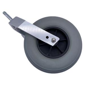 Quality 200mm Grey PU Foam Thread Stem Wheelchair Caster For Medical Wheels wholesale