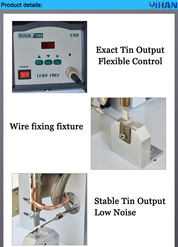5.5*2.5 Dc Connectors Usb Data Wire Cable Soldering Machine with Base on Your Products