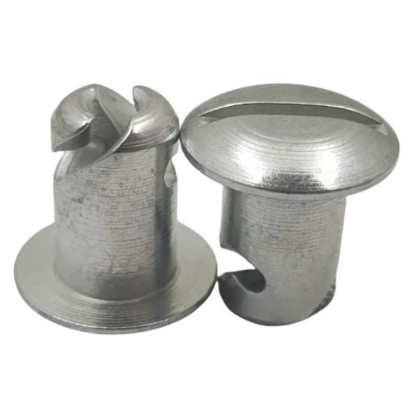 Sprint Car Quarter Turn Dzus Steel Dome Head Buttons in Silvery Finish for