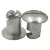 Buy cheap 7/16" Silver Steel Quarter Turn Dzus Dome Head Buttons for Universal Fit in from wholesalers