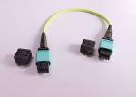 Male To Female MPO Patch Cable LSZH Material Crush Resistance For Communication