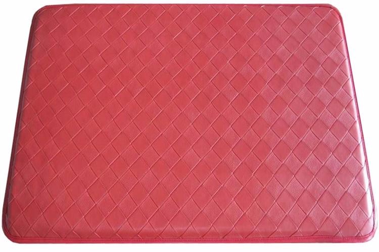Plaid surface PU with NBR anti-fatigue kitchen feet mat