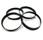 Black Wheel Centring Plastic Hub Rings 71.5 To 74.1 Millimeter For Jeep