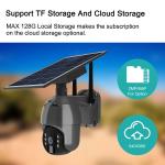 Outdoor Solar Powered 2MP Security Camera 2.4Ghz WiFi 5dbi Antenna