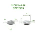 ZINC Stainless Steel Grey Epdm Non-slip Rubber Washer Drill Tail Composite