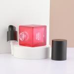 Square 30ml Frosted Glass Foundation Bottle For Cosmetic Packaging