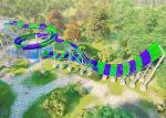 Aqua Park Water Park Slide Fiberglass Flume 2 Persons / Time Sliding Mode