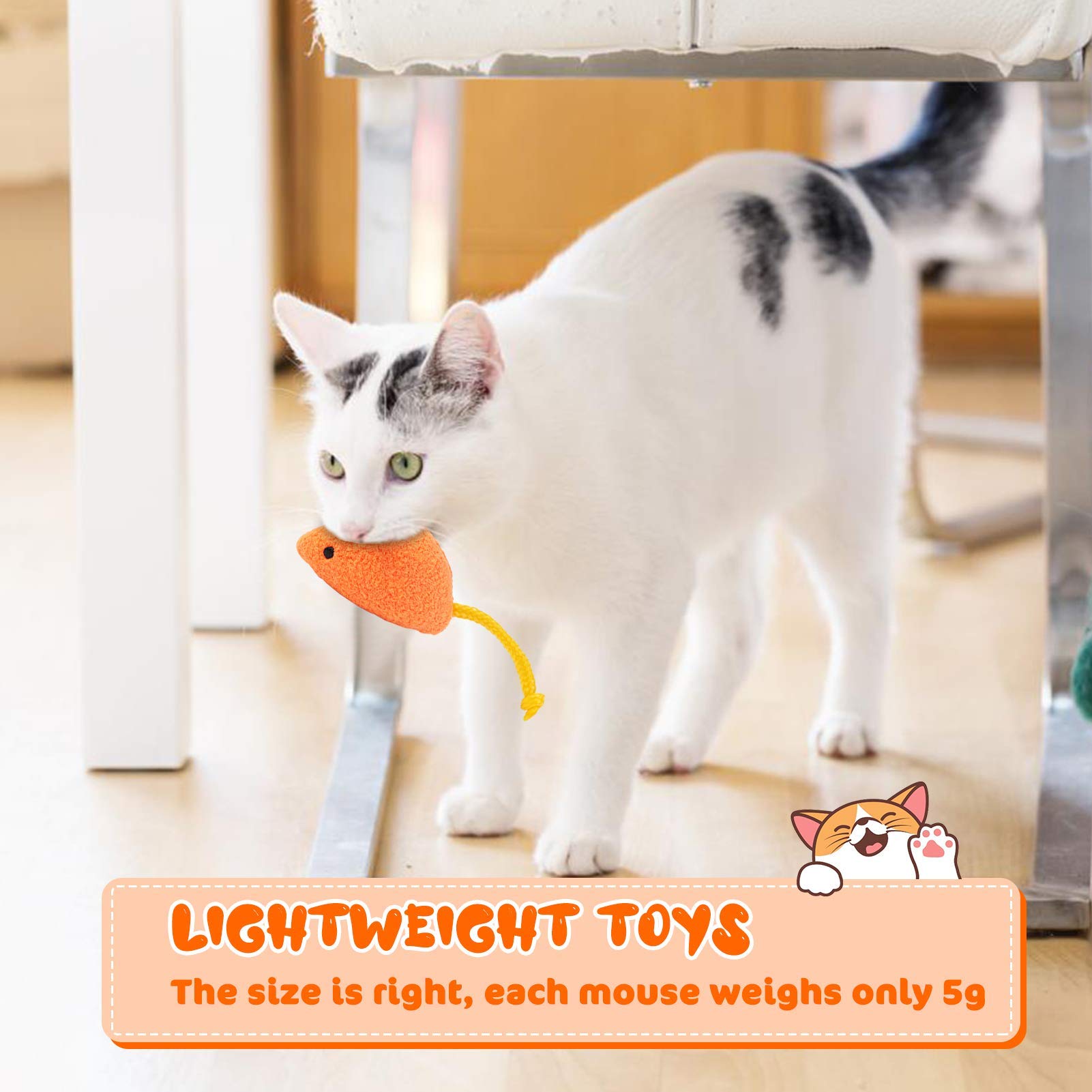 Plush Catnip Mouse Cat Toy for Interactive Indoor Cats Kitten Play Popular Style and Interactive Function