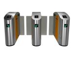 Acrylic Glass Full Height Sliding Turnstile Barrier Gate 24VDC