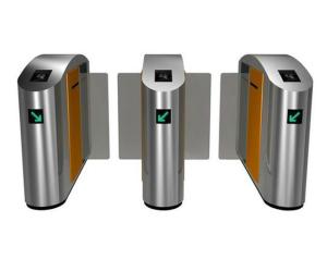 Quality Acrylic Glass Full Height Sliding Turnstile Barrier Gate 24VDC wholesale