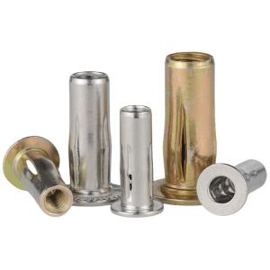 Quality Customizable DIN Standard Stainless Steel/Carbon Steel Automotive Parts Slotted Expansion Rivet Nut for Galvanized Finish wholesale
