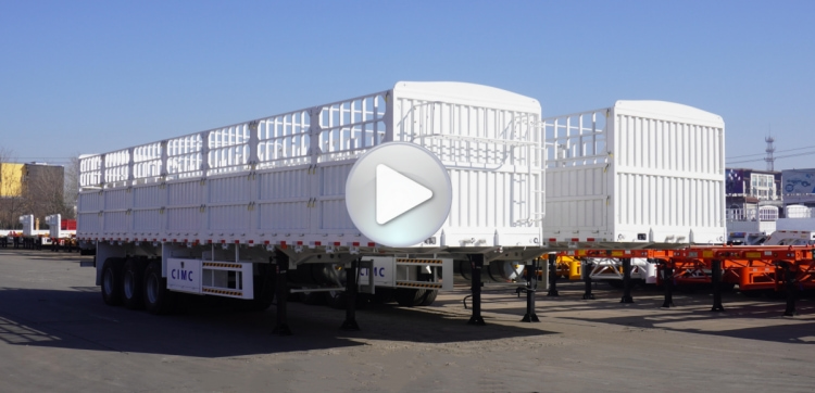 CIMC 3 Axle Fence Trailer for Sale in Zimbabwe | CIMC China Stake Trailer | Fence Semi Trailer