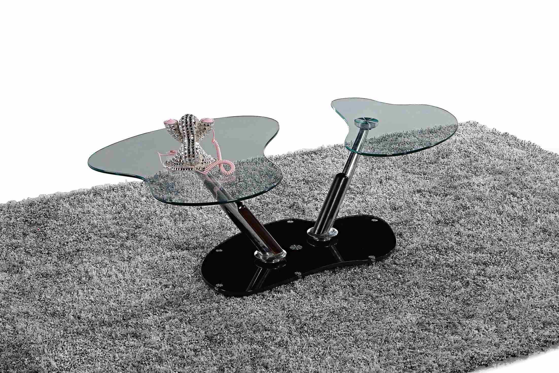 Oval Top Rotated Folded Side Table For Living Room Decorate OEM