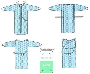 Quality SBPP Disposable Medical Gowns 16g Medical Isolation Gowns wholesale