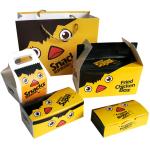Biodegradable Cardboard Fried Chicken Boxes Burger Clamshell Food Packaging