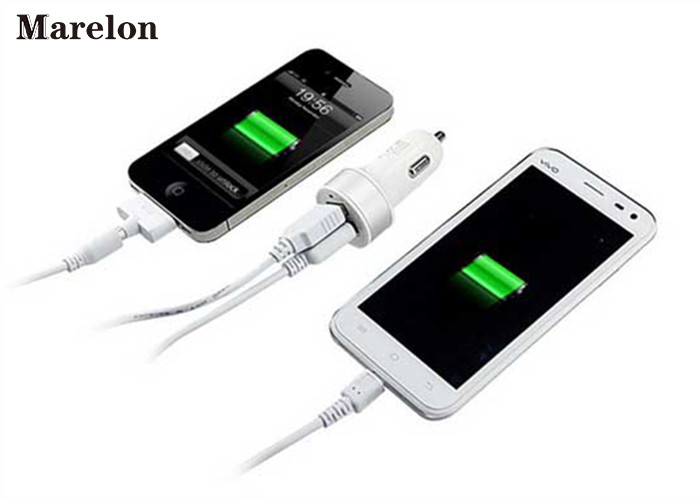 Dual USB Bluetooth Car Charger , Car FM Transmitter Intelligent IC Chip