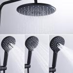 Brass 3 Spray Bathroom Shower Faucets With Round Shower Head Ceiling Mount In