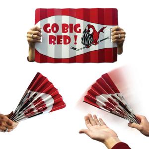 Quality Football Paper Game Promotional Folding Cheer Fan Logo Customized wholesale