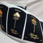 Customizable Printing Gold Foil Stamping Embossed Premium Velvet Paper Wine