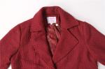 Stockpapa Autumn Winter Ladies Knit Burgundy Longline Blazer