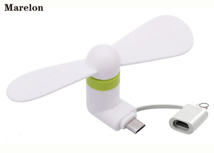 Five Colors USB Mini Cooler Fan 42*88mm 2 In 1 Type For Mobile Phone