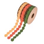 18mm*15y Ultrasonic Pumpkin Wired Ribbon For Halloween Decoration