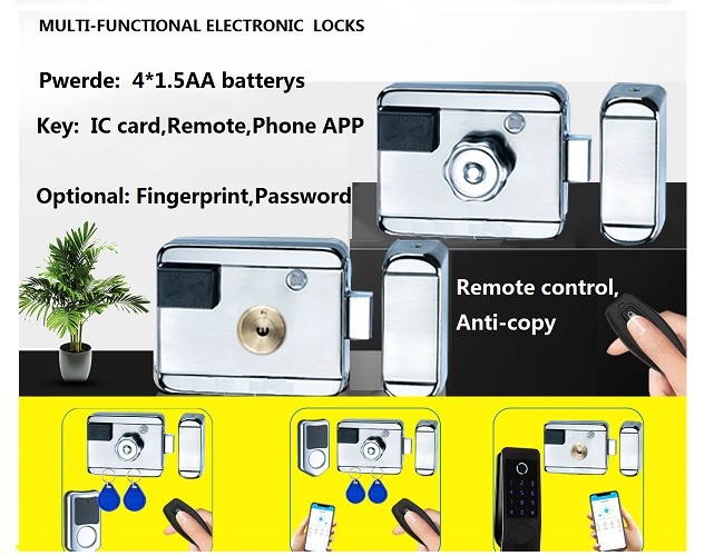 LY09 SMART electric remote control anti-theft outdoor metal door lock