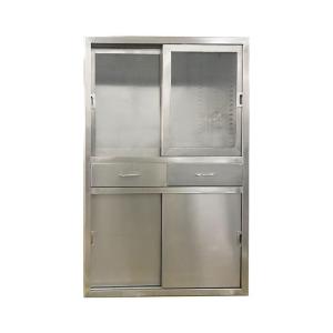 Quality Tempered Glass Anesthesia Stainless Steel Medical Cabinet Sliding Door wholesale