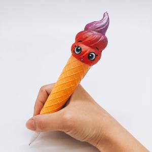 Quality Realistic Feeling 3D Cute Promotional Ice Cream Shape Ball Point Pen wholesale