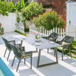 Outdoor Furniture Rattan Chair and Aluminum Dining Table for Restaurant Outdoor
